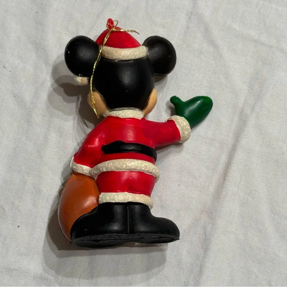 Vintage The Walt Disney Co. Mickey Mouse‎ Blow Mold Ornament Santa Claus